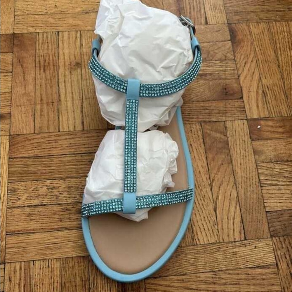Elegant Blue Rhinestone Women's Sandals
